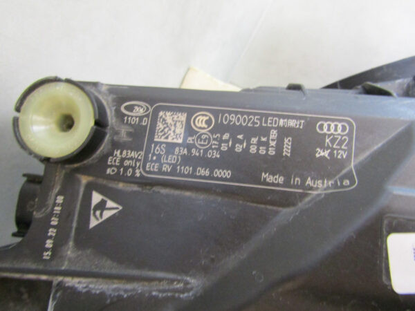 Koplamp Audi Q3 83A FULL LED 18- 83A941034 Rechts S616/K2/8E