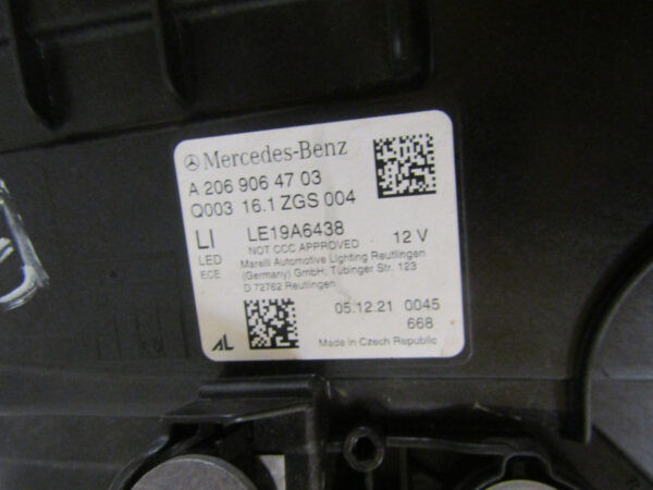 Koplamp MERCEDES C KLASSE W206 Full LED Digital light 22- A2069064703 LINKS A387/D73