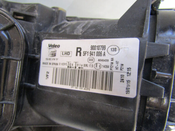 KOPLAMP SEAT LEON 3 III HALOGEEN 12- 5F1941006A RECHTS A1006/4K/14D