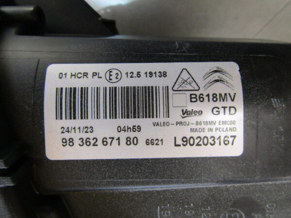 Koplamp Citroen C3 Facelift LED 20- Links 9836267180 S773/C146