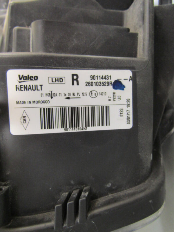 KOPLAMP DACIA SANDERO 2 LOGAN 2 FACELIFT STANDAARD 16-20 260103529R Rechts S580/D178