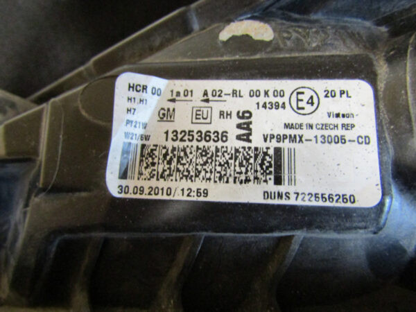 KOPLAMP OPEL MERIVA B 10-13 RECHTS A451/C154