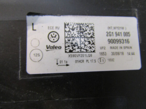 Koplamp Volkswagen POLO 2G Halogeen 17-21 2G1941005 Links A843/5K/9F