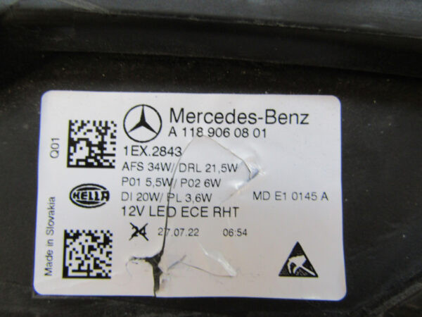 KOPLAMP MERCEDES A KLASSE W177 HIGH LED PERFORMANCE 18-22 A1779064706 LINKS S327/A60