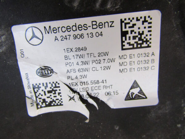 KOPLAMP MERCEDES B KLASSE W247 Facelift LED MULTIBEAM 23- A2479061304 Links A817/5K/16E