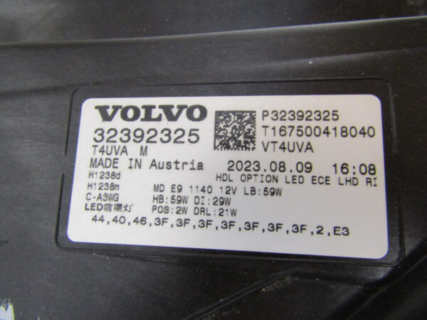 KOPLAMP VOLVO XC40 XC 40 FACELIFT FULL LED PIXEL 22- 32392325 RECHTS K48/C18