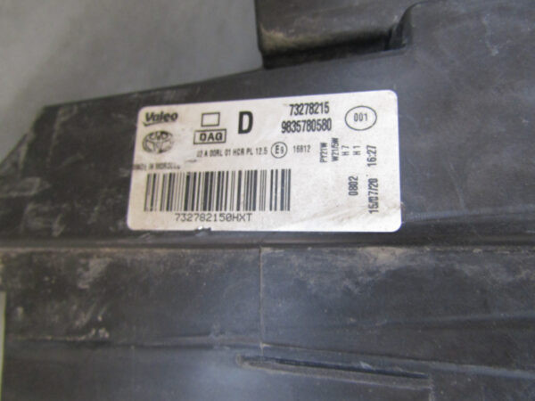 KOPLAMP TOYOTA PROACE CITY STANDAARD Rechts 19- 9835780580 A876/C175