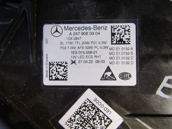 KOPLAMP MERCEDES B KLASSE W247 FACELIFT HIGH LED 22- A2479060904 LINKS S29/E61