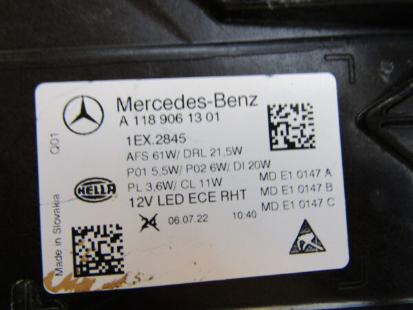 KOPLAMP MERCEDES CLA W118 FACELIFT MULTIBEAM 23- A1189061301 Links S852/K4/2F