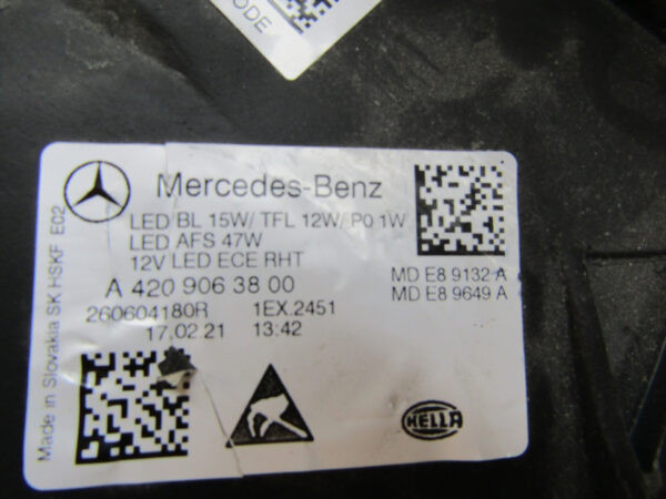 Koplamp Mercedes Citan 2 II W420 Full LED High Performance 21- A4209063800 Links S315/F162