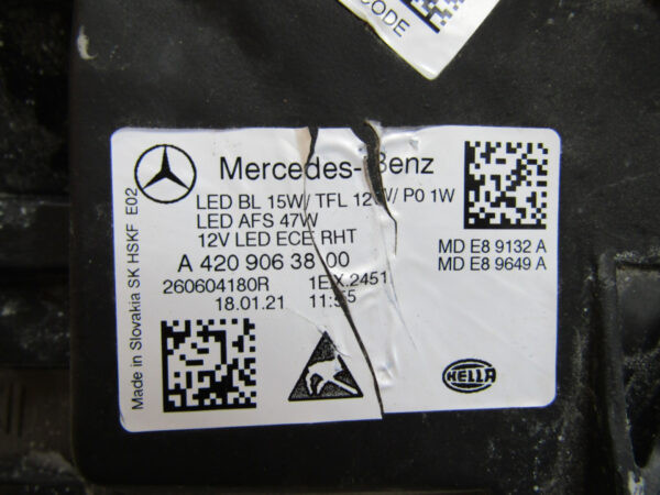 Koplamp Mercedes Citan W420 Full LED High Performance 21- A4209063800 Links S209/C94