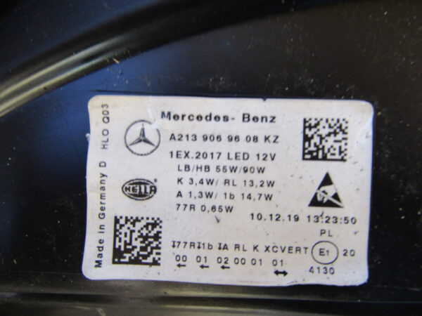 KOPLAMP MERCEDES E KLASSE W213 MULTIBEAM 16-21 A2139069608KZ RECHTS S273/C10