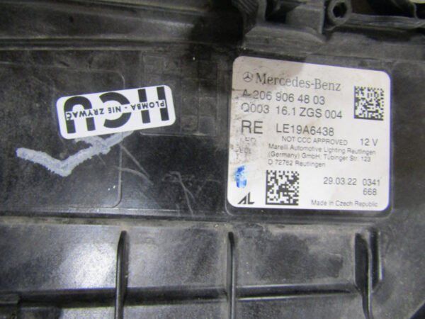 Koplamp MERCEDES C KLASSE W206 Full LED Digital LIGHT 22- A2069064803 RECHTS A134/F44