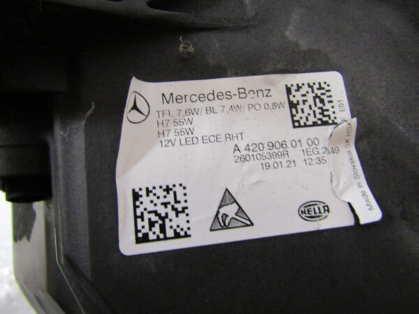 Koplamp Mercedes Citan W420 Standaard 21- A4209060100 RECHTS A308/B88