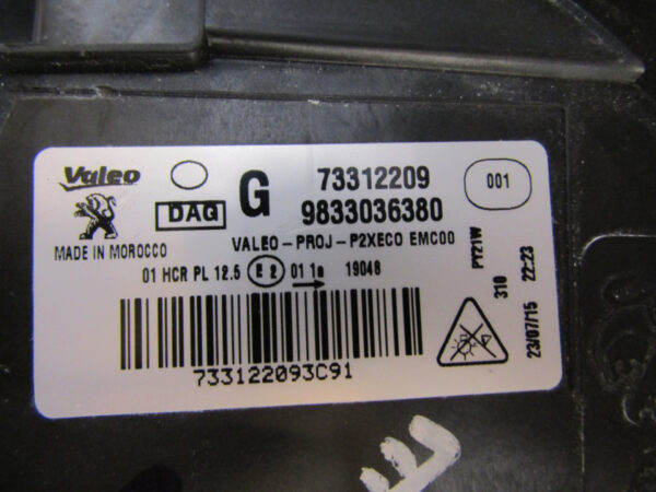 Koplamp PEUGEOT 208 II 2 2008 II 2 LED 19-23 9833036380 LINKS S361/A131
