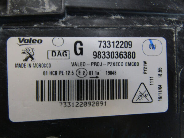 Koplamp PEUGEOT 208 II 2 2008 II 2 LED 19-23 9833036380 Links S455/A173