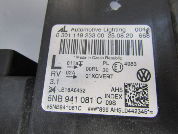 KOPLAMP VW VOLKSWAGEN TIGUAN FACELIFT 5NB IQ VOLLEDIGE LED 20- 5NB941081C LINKS K93/E23