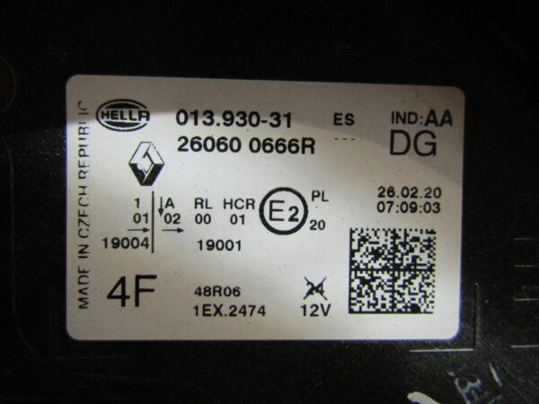 Koplamp Renault Captur 2 II LED 19-23 Links 260600666R S732/K5/6A