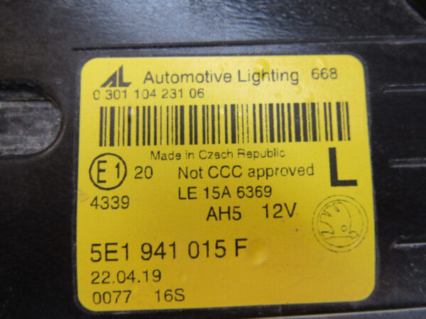 KOPLAMP SKODA OCTAVIA 3 Facelift FULL LED 16-20 5E1941015F LINKS S702/K5/13F