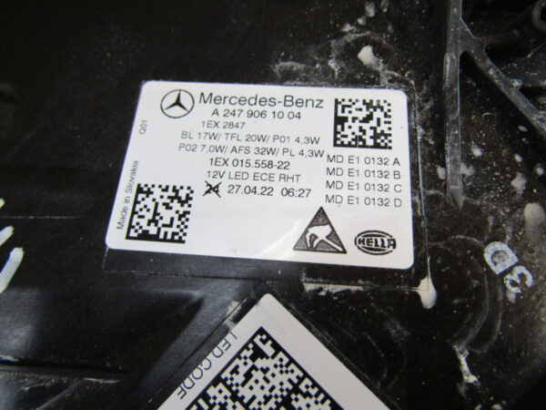 KOPLAMP MERCEDES B KLASSE W247 LED Facelift Rechts 22- A2479061004 A875/D173