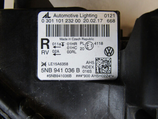 Koplamp VOLKSWAGEN TIGUAN 2 II LED 5NB 16-20 5NB941036B RECHTS S185/E156