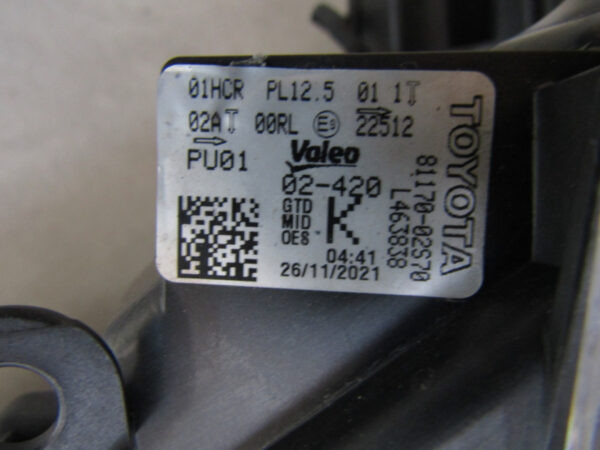 Koplamp Toyota Corolla E21 FULL LED 18-22 Links 81170-02S70 S769/K5/1B