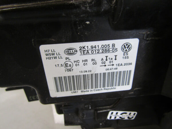 KOPLAMP VW VOLKSWAGNE CADDY 2K1 FACELIFT 15-20 HALOGEEN 2K1941005 LINKS A1016/4K/15D
