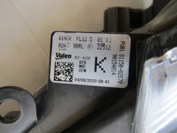 Koplamp Toyota Corolla E21 FULL LED 18-22 Links 81150-02S70 S765/K5/4C