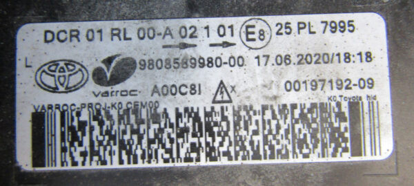 KOPLAMP TOYOTA PROACE 2 II PRO ACE XENON 16-23 980858998000 Links S572/F135