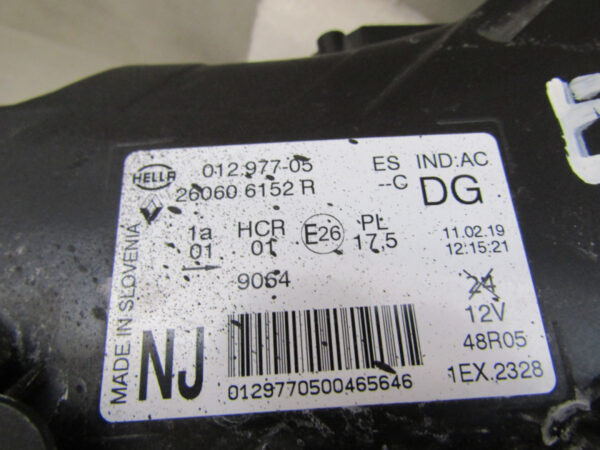 Koplamp Renault Captur FACELIFT LED Pure Vision 17-19 260606152R LINKS A532/F196