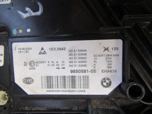 KOPLAMP BMW 5 Serie G30 G31 Facelift VOLLEDIG LED 20- 9850581-05 Links A841/5K/12E