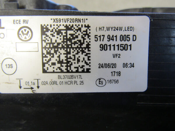 KOPLAMP VW VOLKSWAGEN SPORTSVAN FACELIFT 18-20 517941005D LINKS S260/C50
