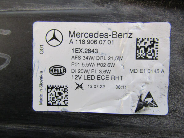 Koplamp Mercedes CLA W118 Facelift LED HIGH PERFORMANCE 23- A1189060701 Links Q744/K5 13A