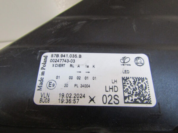 Koplamp Skoda Karoq FACELIFT FULL LED 21- 57B941035B LINKS Q116/E80