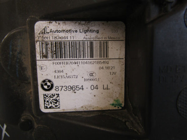 Koplamp BMW X3 G01 X4 G02 Full LED ADAPTIVE 17-21 8739654-04 Rechts S727/K5/3A