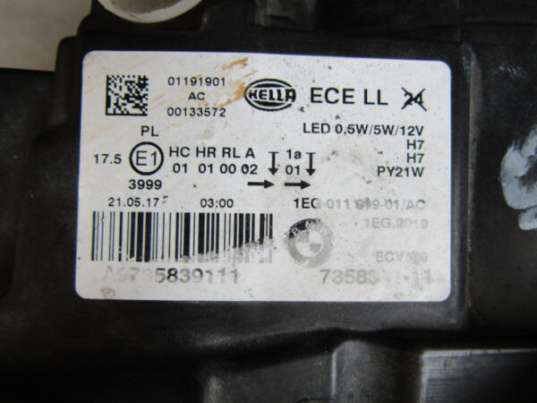 KOPLAMP BMW 1 F20 F21 FACELIFT HALF LED 15-19 LINKS S644/K5/12E
