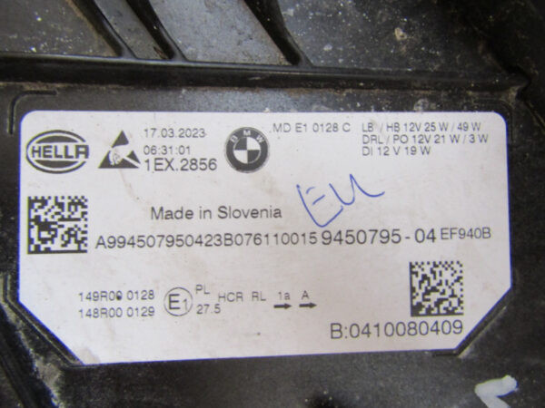Koplamp BMW 3 SERIE G20 G21 FACELIFT LCI FULL LED 22- A99450795 LINKS S364/A210