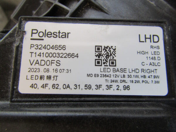 KOPLAMP Polestar 2 FULL LED 20- koplamp P32404656 Rechts Q841/K4/1E