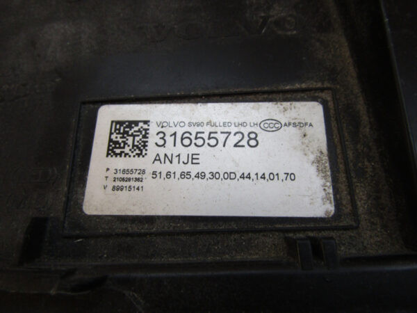 Koplamp Volvo V90 S90 FULL LED HIGH BEAM 16- 31655728 LINKS Q189/C69