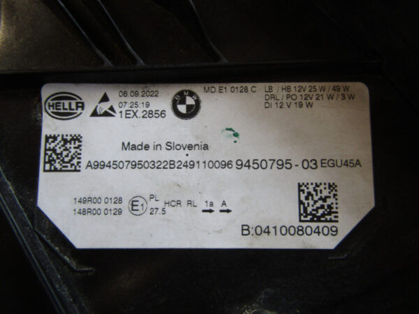 Koplamp BMW 3 SERIE G20 G21 FACELIFT LCI FULL LED 22- 9450795 LINKS Q153/E83