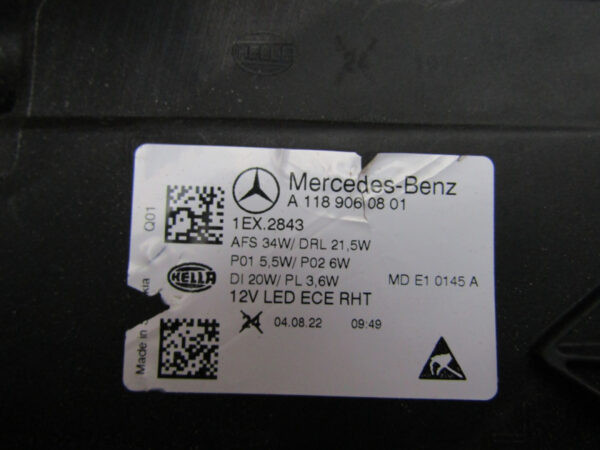 Koplamp Mercedes CLA W118 FACELIFT FULL HIGH LED 23- A1189060801 S202/A101