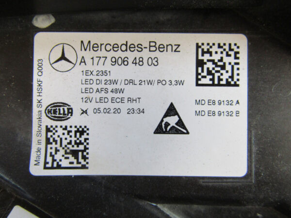 Koplamp Mercedes A Klasse W177 LED High Performance 18-22 Rechts A1779064803  Q766/A57