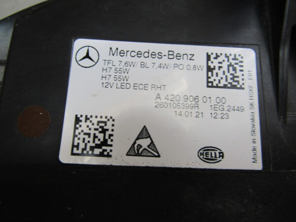 Koplamp Mercedes Citan W420 Halogeen 21- Rechts A4209060100 S749/C66