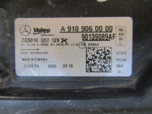 KOPLAMP Mercedes Sprinter W910 W907 18- A9109060000 LINKS S318/D165