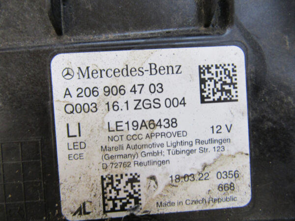Koplamp MERCEDES C KLASSE W206 Full LED Digital LIGHT 22- A2069064703 Links S907/4K/16E