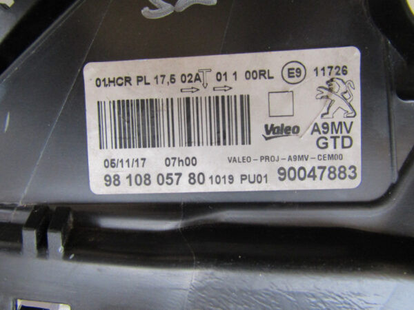 Koplamp Peugeot 208 Facelift LED 15-19 Links 9810805780 S757/D126
