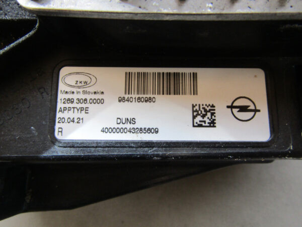 Koplamp Astra L 5 VI FULL LED LUX RH 22- 9840160980 Q758/B116