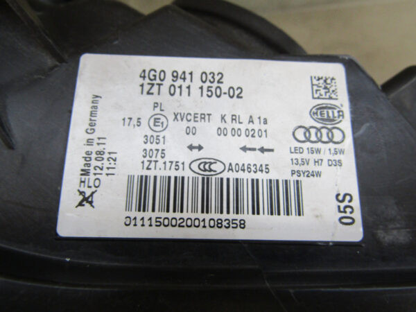 Koplamp Audi A6 C7 XENON Bochtverlichting 10-14 4G0941032 Rechts Q689/K5/12B