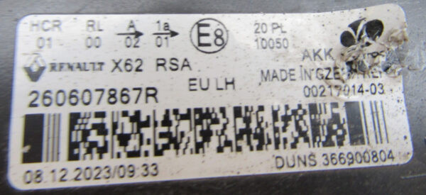 KOPLAMP RENAULT MASTER III FACELIFT 19-24 260607867R Links S503/K5/4F