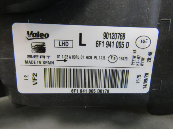 Koplamp Seat Arona Ibiza 5V 17-21 6F1941005D Links S528/K5/2C